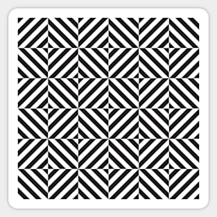 Black and white diamond optical illusion pattern Sticker